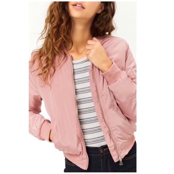 FOREVER 21 BLACK bomber jacket - Picture 3 of 9